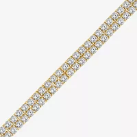 H / Si2) 10 Ct.T.W. Lab Grown White Diamond 10K Gold 7.25 Inch Tennis Bracelet