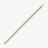 H / Si2) 10 Ct.T.W. Lab Grown White Diamond 10K Gold 7.25 Inch Tennis Bracelet