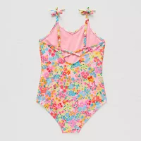 Thereabouts Little & Big Girls Floral One Piece Swimsuit