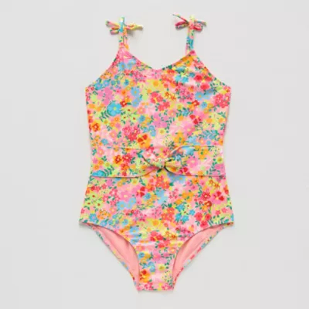 Thereabouts Little & Big Girls Floral One Piece Swimsuit