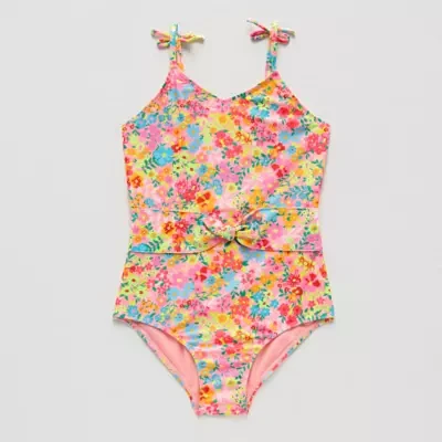 Thereabouts Little & Big Girls Floral One Piece Swimsuit