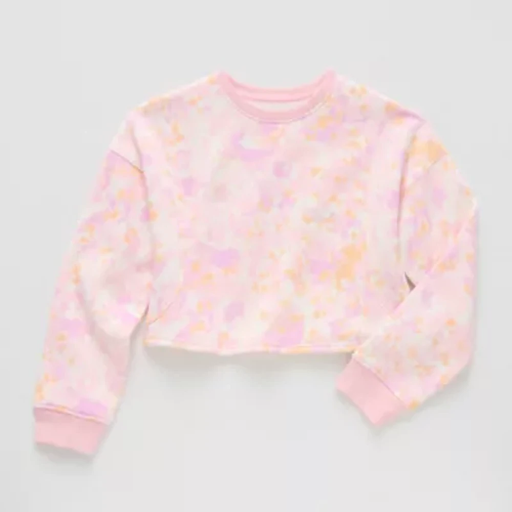 Xersion Little & Big Girls Crew Neck Long Sleeve Fleece Sweatshirt