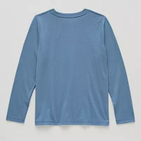 Thereabouts Little & Big Boys Adaptive Crew Neck Long Sleeve Graphic T-Shirt