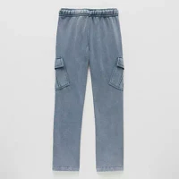 Thereabouts Little & Big Boys Fleece Straight Cargo Pant