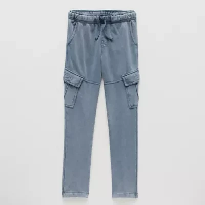 Thereabouts Little & Big Boys Fleece Straight Cargo Pant