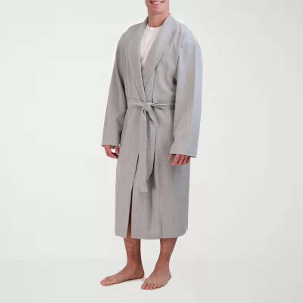 Hanes Mens Waffle Long Sleeve Length Robe