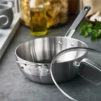 Bobby Flay Stainless Steel 3.57-qt. Saute Pan with Lid