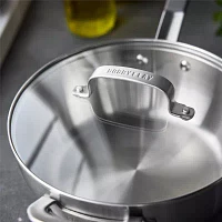 Bobby Flay Stainless Steel 3.57-qt. Saute Pan with Lid