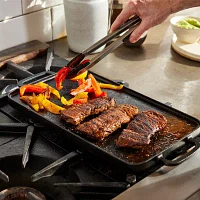 Bobby Flay Cast Iron 20X10 Double Burner Griddle