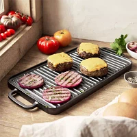 Bobby Flay Cast Iron 20X10 Double Burner Griddle