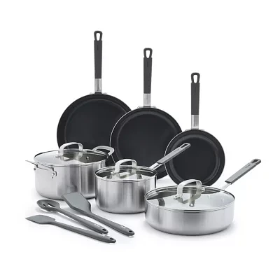 Bobby Flay Stainless Steel Ceramic Non-Stick 12-pc. Cookware Set