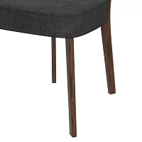 Breuer Mid-Century Modern Armless Dining Chairs Linen -Set of 2