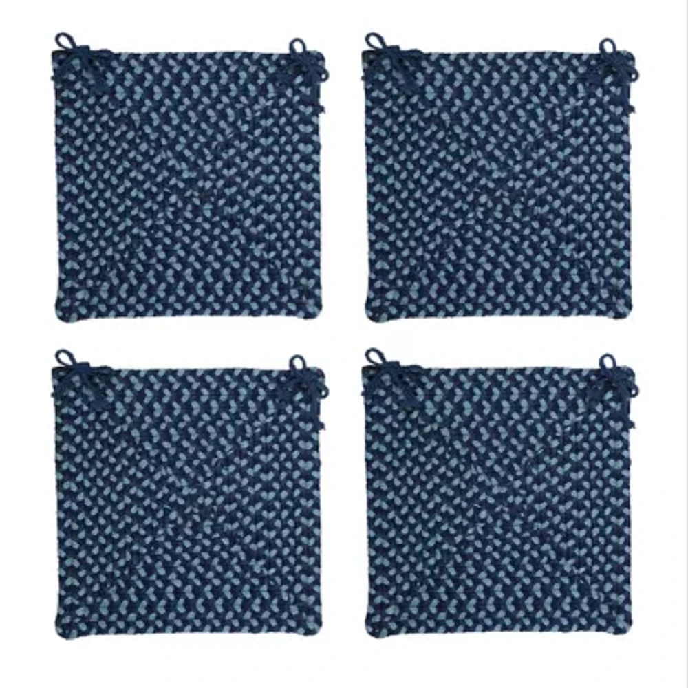 Colonial Mills Montego 4-pc. Braided Indoor Outdoor Chair Pad Set