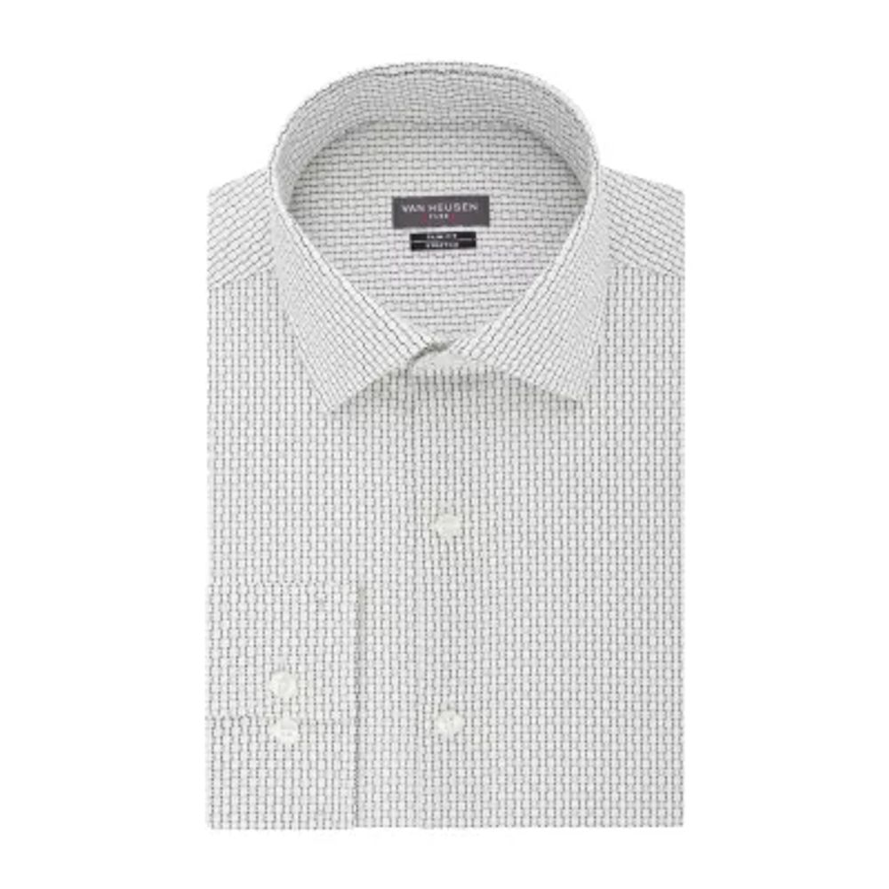 Van Heusen  Mens Spread Collar Long Sleeve Stretch Dress Shirt - Extra Slim