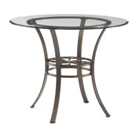 Southern Enterprises Morrison Round Glass-Top Dining Table