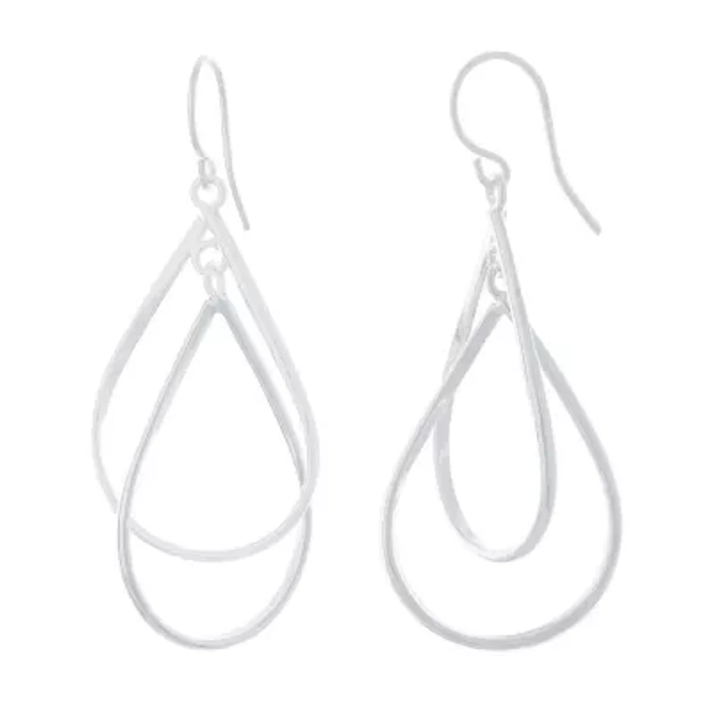 Silver Reflections Pure Silver Over Brass Pear Drop Earrings