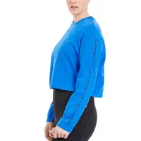 PSK Collective Womens Crew Neck Long Sleeve Crop Top