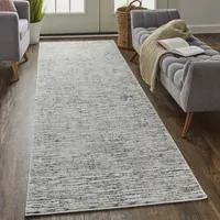 Weave And Wander Halton Stripe Machine Made Indoor Rectangle Runners