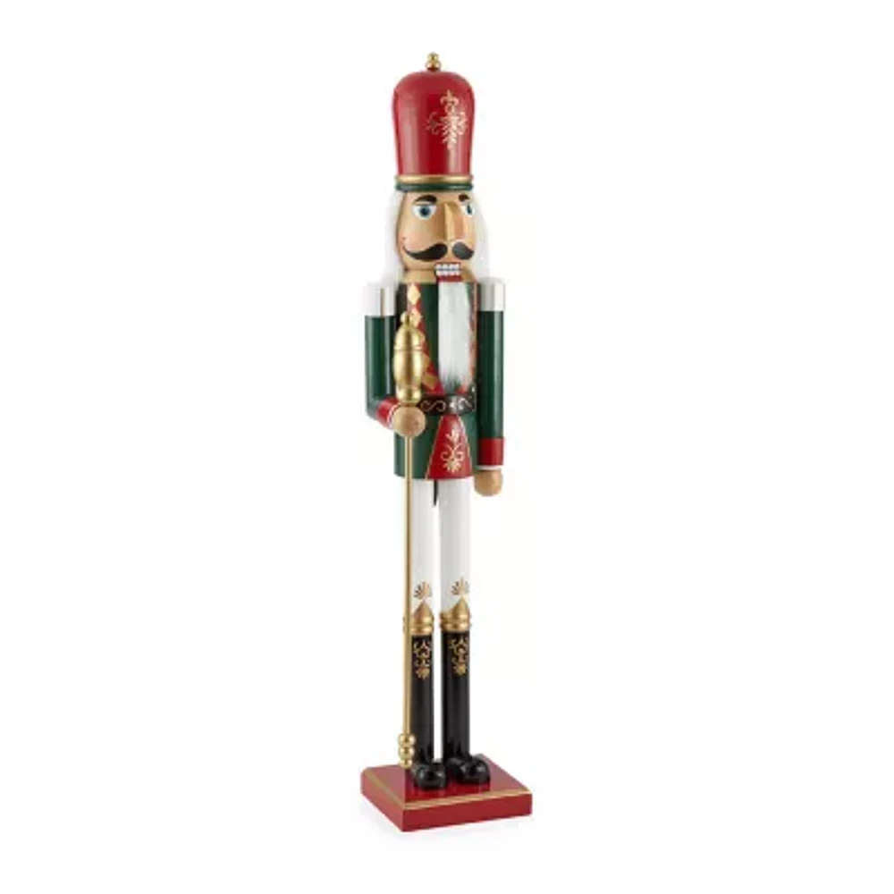 North Pole Trading Co. 36in Green King Christmas Nutcracker