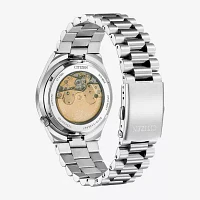 Citizen Mens Automatic Silver Tone Stainless Steel Bracelet Watch Nj0150-56l