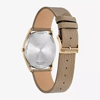 Citizen Womens Beige Leather Strap Watch Ar3123-00x