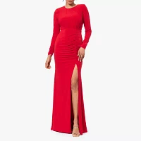 DJ Jaz Womens Long Sleeve Evening Gown