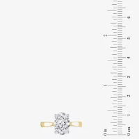 (I-J / SI2) Womens 3 CT Lab Grown White Diamond 14K Gold Oval Solitaire Engagement Ring