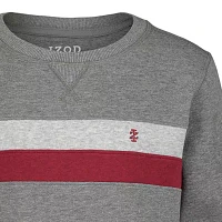 IZOD Little & Big Boys Crew Neck Long Sleeve Fleece Sweatshirt