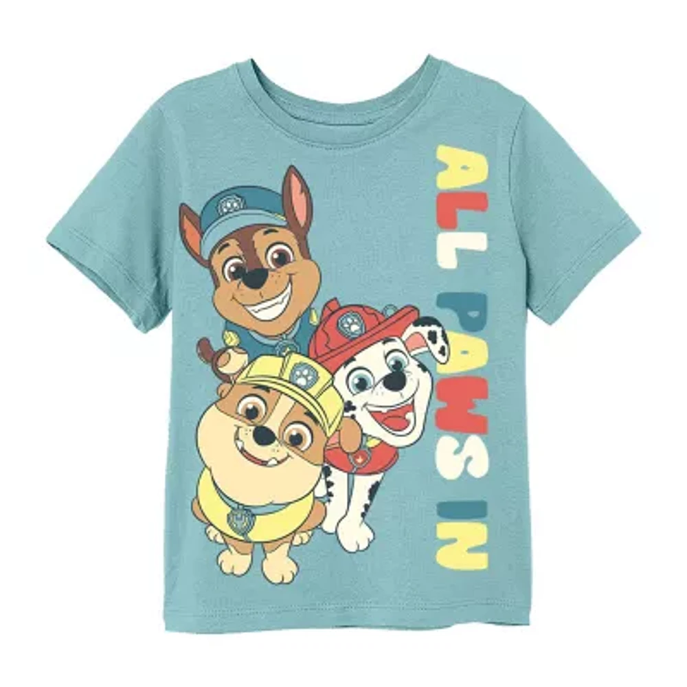 Xtreme Toddler Boys Crew Neck Short Sleeve Paw Patrol Graphic T-Shirt