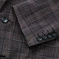 Haggar Mens Plaid Stretch Fabric Modern Fit Sport Coat