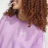 adidas Oversized Essentials 3 Stripes Crew Sweatshirt