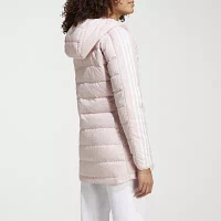adidas Essentials 3 Stripe Light Down Long Jacket