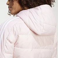 adidas Essentials 3 Stripe Light Down Long Jacket