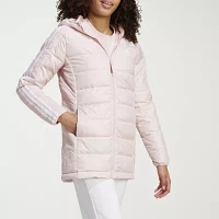 adidas Essentials 3 Stripe Light Down Long Jacket