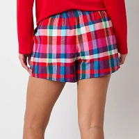 Sleep Chic Womens Flannel Pajama Shorts