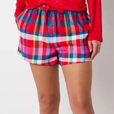 Sleep Chic Womens Flannel Pajama Shorts