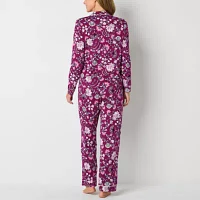 Liz Claiborne Cool and Calm Womens Long Sleeve Pajama Top