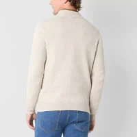 Frye and Co. Mens Mock Neck Long Sleeve Pullover Sweater