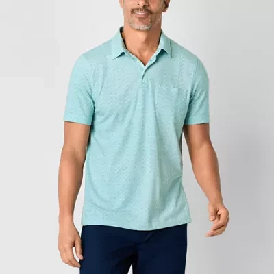 St. John's Bay Super Soft Jersey Mens Classic Fit Short Sleeve Pocket Polo Shirt