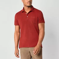 mutual weave Mens Regular Fit Short Sleeve Pocket Polo Shirt