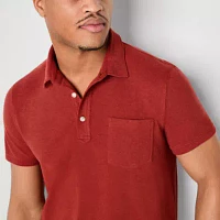 mutual weave Mens Regular Fit Short Sleeve Pocket Polo Shirt