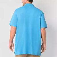St. John's Bay Premium Stretch Big and Tall Mens Classic Fit Short Sleeve Polo Shirt