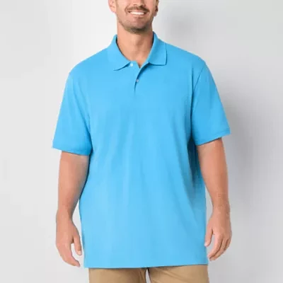 St. John's Bay Premium Stretch Big and Tall Mens Classic Fit Short Sleeve Polo Shirt