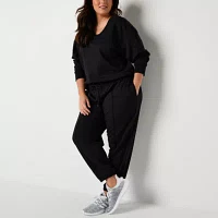 Xersion Womens Mid Rise Plus Jogger Pant