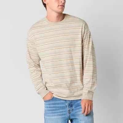 Arizona Mens Striped Long Sleeve T-Shirt