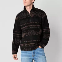 Arizona Mens Long Sleeve Quarter-Zip Sherpa Pullover