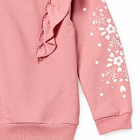 Okie Dokie Toddler & Little Girls Crew Neck Long Sleeve Sweatshirt