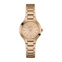 Bulova Classic Womens Rose Goldtone Stainless Steel Bracelet Watch 97l151