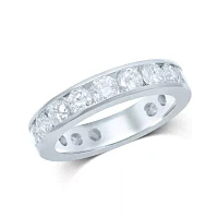 3 CT.T.W. Natural Diamond 14K White Gold Eternity Band