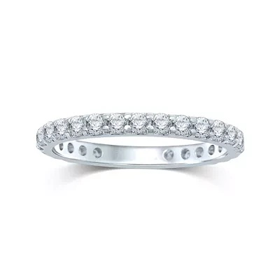 1 CT.T.W. Natural Diamond 14K White Gold Eternity Band